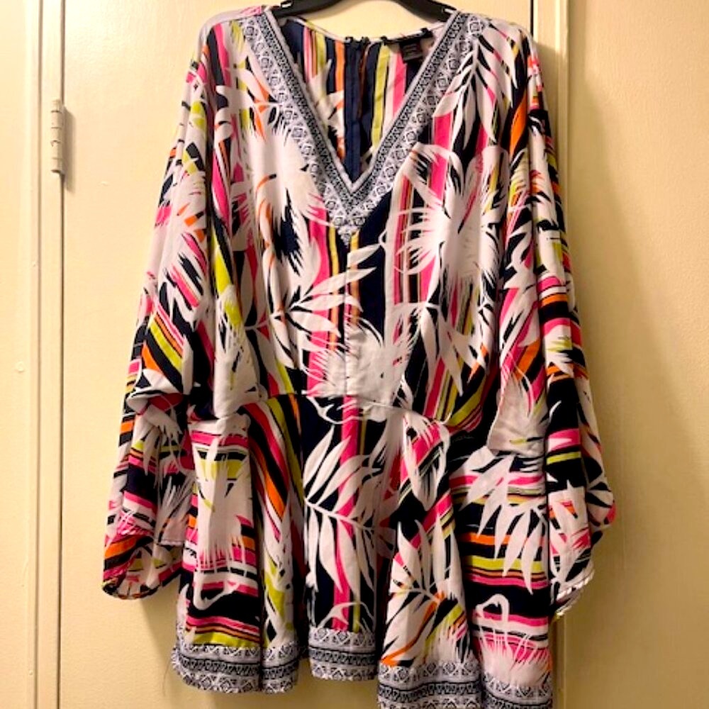 Light & Airy Flounce Plus Sz Blouse